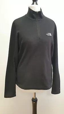 £26.24 • Buy X76 Womens The North Face Black Fleece 1/4 Zip Active Wear Base Layer Uk S Eu 36