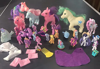 Huge MLP My Little Pony Lot 1984 Stamp Shopkins Bella Bliss Bushwoolie Blue Lot • $14