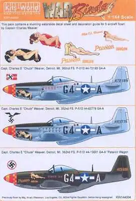 Kits World Decals 1/144 P-51D MUSTANG Charlie Weaver's PASSION WAGON • $9.99