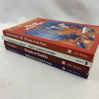 LOT Of 4 MATT CHRISTOPHER Youth Sports Books - Basketball Football Baseball • $10.99