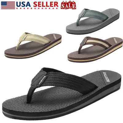 Men Flip Flops Thong Sandals Comfortable Light Weight Beach Shoes EVA Cushioned • $12.99