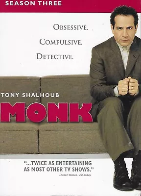 Monk - Season 3 (DVD 2005 4-Disc Set) New • $6.20