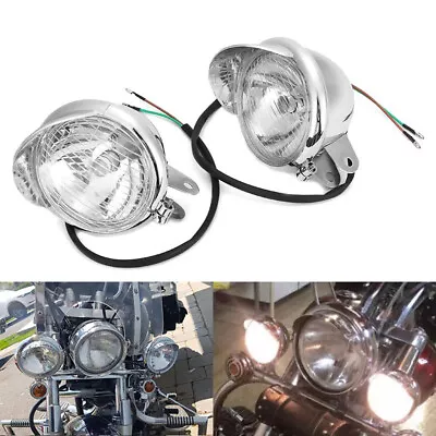 2x 5.5  Motorcycle Passing Spot Fog Light For Yamaha V Star 650 950 1100 Custom • $38.99