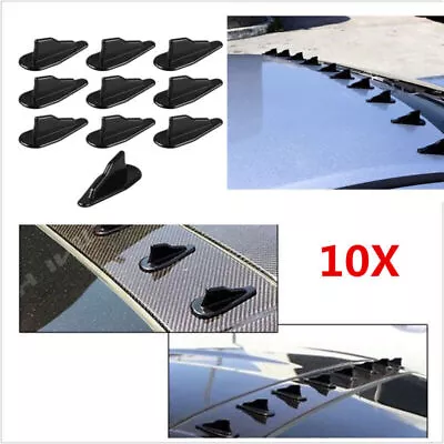 Universal 10pcs Finished Shark Fins Wing Vortex Generator Black For EVO Style • $14.36