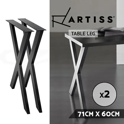 Artiss 2x Coffee Dining Table Legs Steel Metal Industrial Vintage Bench X 710MM • $69.95