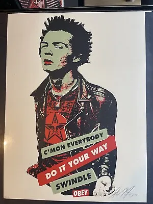 Shepard Fairey Obey Your Way  Sid Vicious 2003 Print • £550