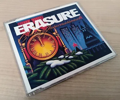 ERASURE - CRACKERS INTERNATIONAL - UK CD 4 TRACK EP - 1988 3  Disc With Adaptor • £8