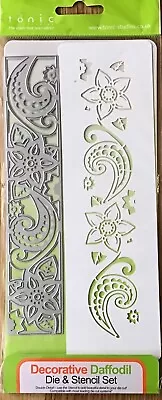 Tonic Studio Die Cutter - Decorative Daffodil & Stencil • £6.50