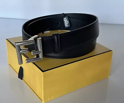 NIB $520 Fendi FF Calf Leather Black Belt 80/36 8C0649 Made In Italy • $299.99