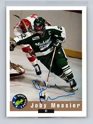 1992 Classic Draft Picks Auto Joby Messier Auto Hockey Card Autograph Rookie • $9.94