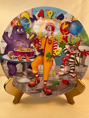 2003 Mcdonald's Collectible 9.5  Dia. Melanine Plate Happy Birthday Ronald • $9.99