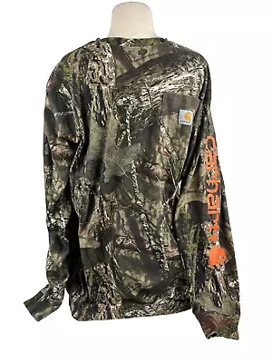 Carhartt Men's XL Mossy Oak Camouflage Break Up Long Sleeve Pocket Shirt • $31.95