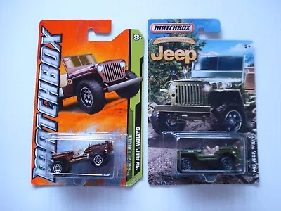 Matchbox 1943 Jeep Willys   2013 #108 And Walmart Jeep Issue • $5