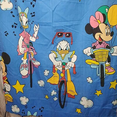 Disney Characters Curtain Panel Craft Fabric Vintage Mickey Minnie Donald Daisy • $6.80