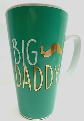 BIG DADDY Coffee Mug Cup Mustache Green Large Oversize Mug • $7.88