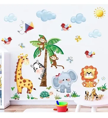 £19.99 • Buy Madagascar Style Jungle Life Childrens Wall Stickers Nursery Decals Multi Pack
