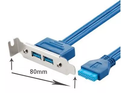 2 Port USB 3.0 A Female Low Profile - 500mm • $2.25