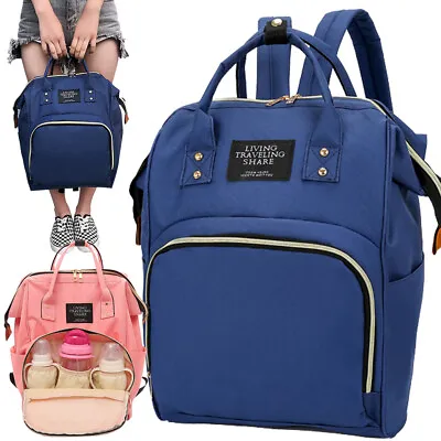 Nappy Backpack Baby Diaper Luxury Multifunctional Mummy Shoulder Changing Bag • $22.99