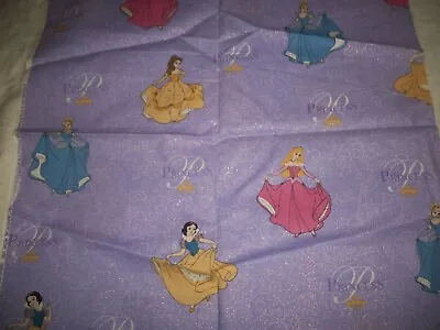 VTG. Disney Princess Cotton Fabric. 1/2 Yard. 44   Wide. Spring Industries 2009 • $1.99