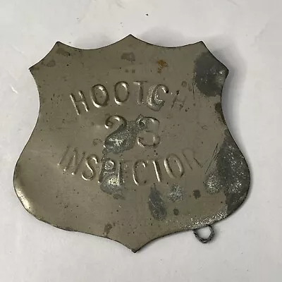 Vintage Hootch Inspector Tag Badge Novelty Tin • $9