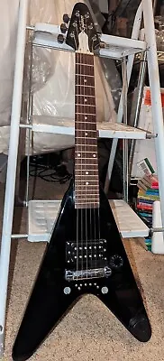 Epiphone VeeWee Flying V Mini Youth Electric Guitar Black With Carrying Case/ St • $200