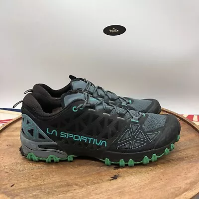 La Sportiva Women’s Bushido II Trail Running Shoes Black Blue Hiking Size 9 • $40.99