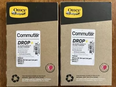 (2)Otterbox Commuter Phone Case IPhone SE  2020 2022 IPhone 7 8 - 4.7 Inch-Black • $19.95