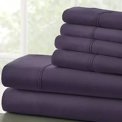 Luxury 6PC Sheets Set Comfort By Kaycie Gray Hotel Collection • $29.57