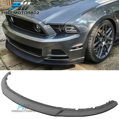 Fit 13-14 Mustang V6 V8 Injection PP Unpainted Black Front Bumper Lip Spoiler • $49.99