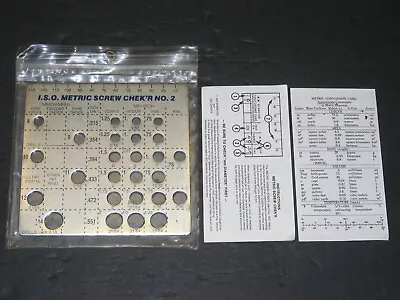 ISO Metric Screw Thread Chek'r No. 2 - Diameter & Pitch Gage (8-14mm) • $29.99