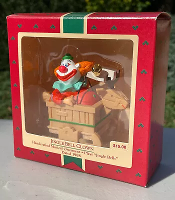 Hallmark Ornament Jingle Bell Clown 1988 Vintage Musical Plays  Jingle Bells  • $5