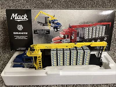 1/34 First Gear 19-3725 BLUE Mack Granite Material Handler W/Extended Boom Rare! • $279.99