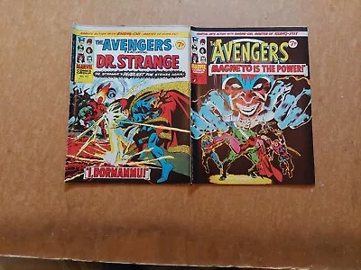 The Avengers Vintage 1974 Marvel Comics Numbers 63 And 65 Job Lot Bundle • £2.99