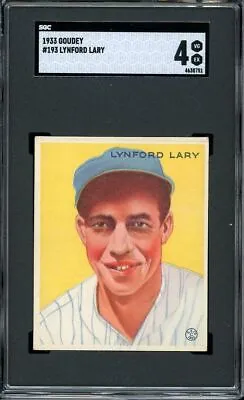 1933 Goudey #193 Lynford Lary SGC 4 EB21224 • $122