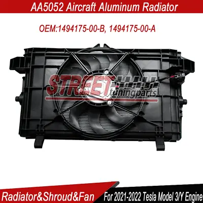 2021-22 New Cooling Radiator+shroud+fan For Tesla Model 3/Y Engine 1494175-00-A • $359