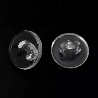 $7.50 • Buy Button Blank Shanks, 100 Blank Clear Acrylic Flatback Cabochon 10mm Unbranded 