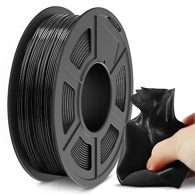 SUNLU Flexible TPU 3D Printer Filament 95A 0.5KG Soft Consumables 1.75mm Black • £14.66