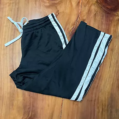 Vintage Nike Sweatpants Mens 2XL Black Striped Track Striped Swoosh Y2K G4-12 • $34.99