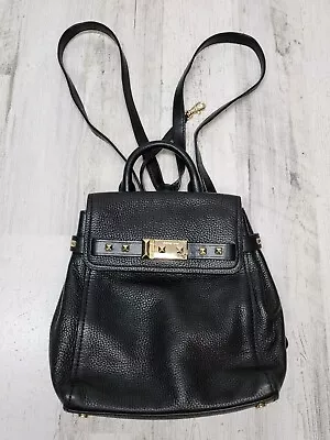 Michael Kors Addison  Backpack Black & Gold Studded Leather Small Purse  • $45