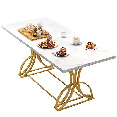 70.3  Modern Dining Table For 6-8 People Dining Room Table Wooden Kitchen Table • $155.99