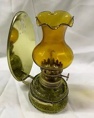 Vintage Collectible Small Kerosene Oil Lamp W/reflector Hong Kong Mcm • $14.95