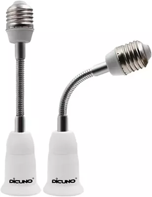 Light Bulb Socket Extender Adapter Flexible Extension Adjustable Converter 2Pack • $15.58