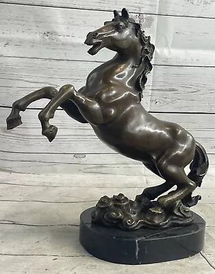 Large P.J Mene Rearing Horse Bronze Sculpture Modern Art Marble Base Figure NR • $349