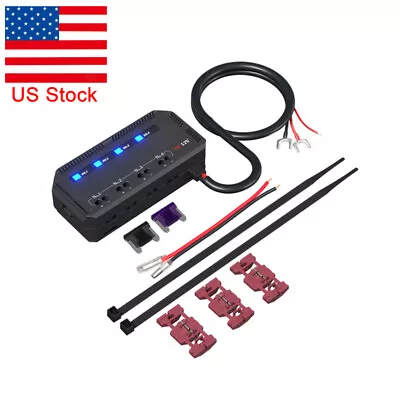 US - Motorcycle Quick Wiring Fuse Box LED Indicator Battery Protect Junction Box • $18.04