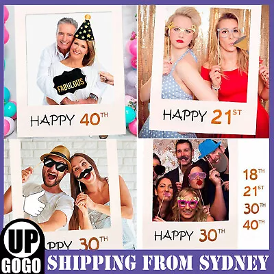 1th 18th-60th Photo Booth Props Picture Frame Wedding Birthday Party Decoration • $5.69