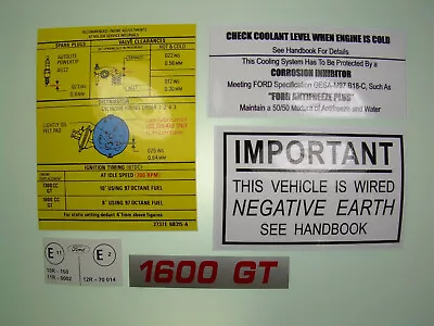 Mk1 Escort RS1600 & Mexico Under Bonnet Decal Set • $36.76