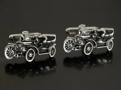 Vtg Ford Model T Antique Car Silver Tone Cufflinks Cuff Links • $17.50