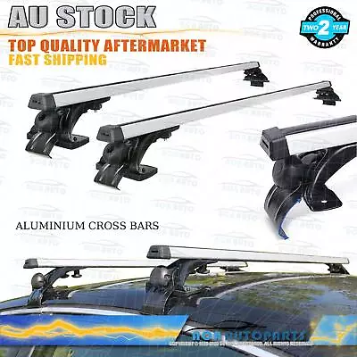 Universal Car Roof Racks Pod Aluminium Cross Bars Adjustable 145cm Silver • $86.01