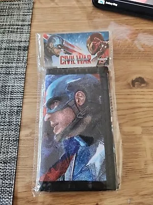 Captain America Civil War Official Velcro Wallet. New & Sealed • £5.45