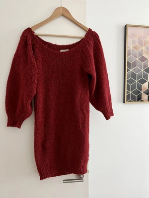 £0.99 • Buy ASOS Size 6 Red  Burgundy Jumper Dress, Knitted Red Bardot, Mini Dress Knitted